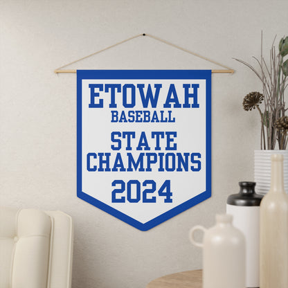 Etowah Baseball 2024 State Champions Pennant Banner