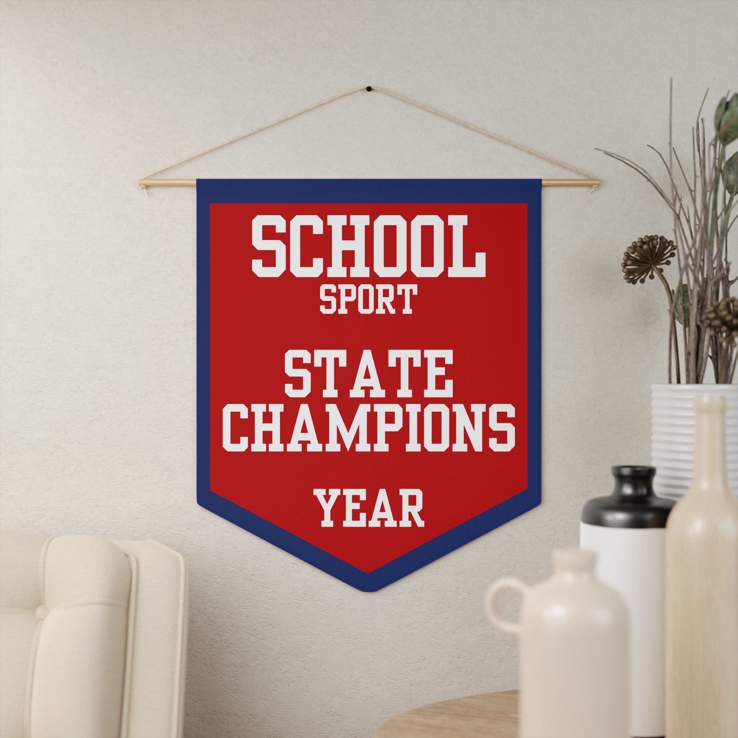 Custom State Champions Pennant