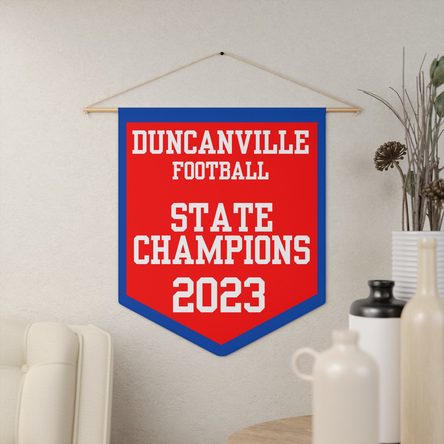 Duncanville Football 2023 State Champions Pennant Banner