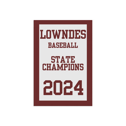 Lowndes Baseball 2024 State Champions Garden Flag