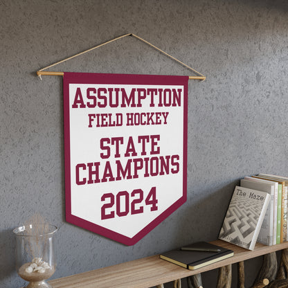 Assumption Field Hockey 2024 State Champions Pennant Banner