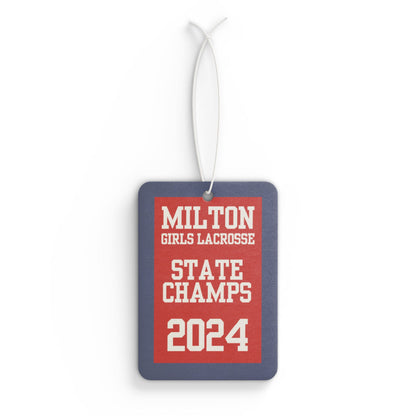 Milton Girls Lacrosse 2024 State Champions Car Air Freshener