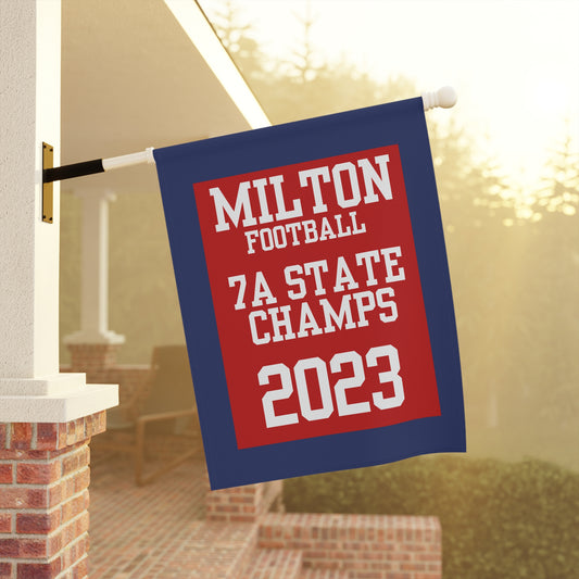 Milton Football 2023 State Champions House Flag