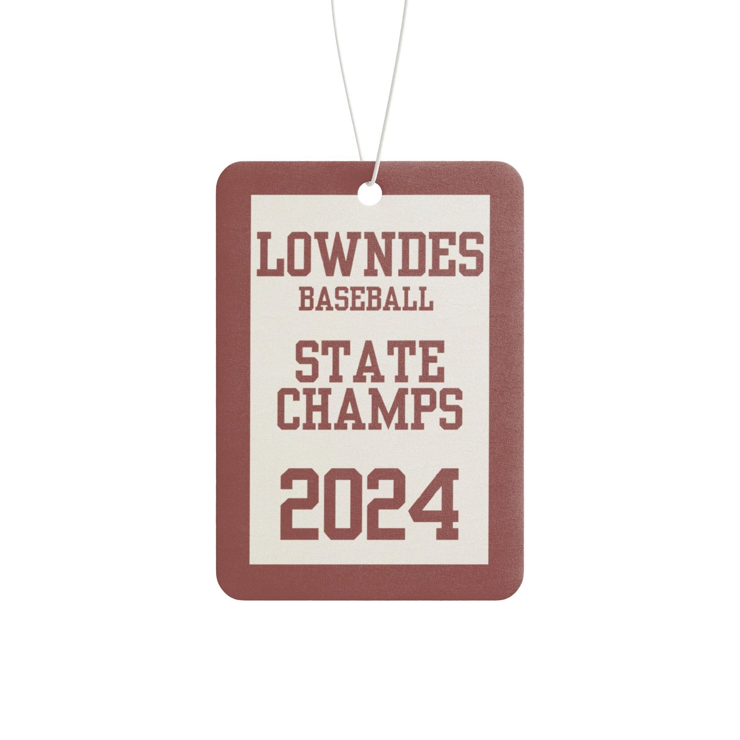 Lowndes Baseball 2024 State Champions Car Air Freshener