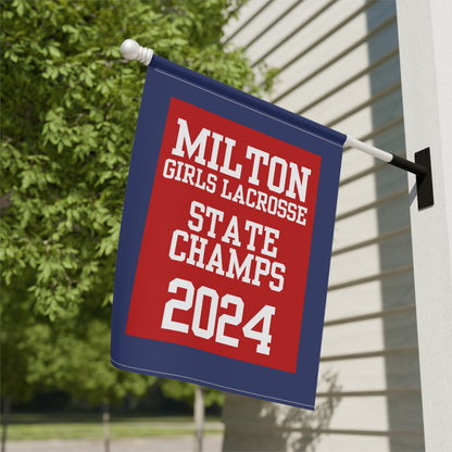 Milton Girls Lacrosse 2024 State Champions House Flag