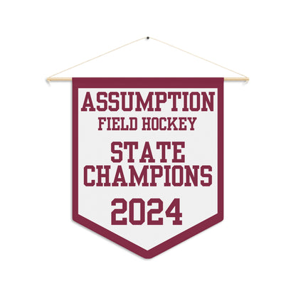 Assumption Field Hockey 2024 State Champions Pennant Banner