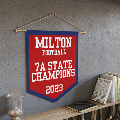 Milton Football 2023 State Champions Pennant Banner