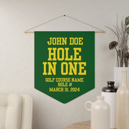 Custom Hole-in-One Golf Accomplishment Pennant