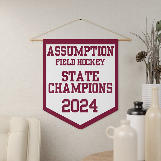 Assumption Field Hockey 2024 State Champions Pennant Banner